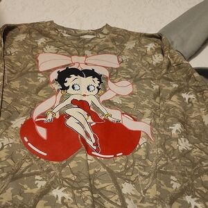 Betty Boop Camouflage Sweatshirt